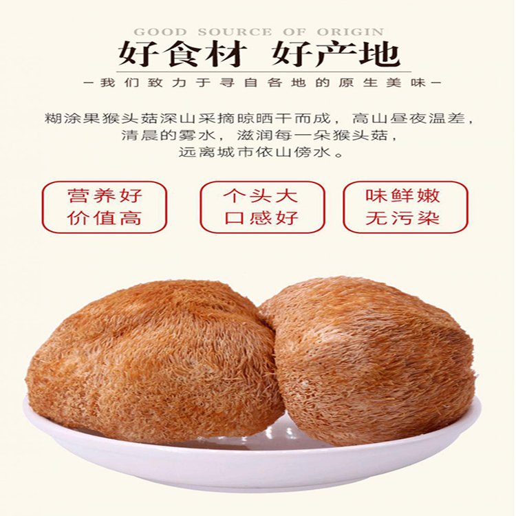 东北野生猴头菇 特产新货 烘干打细粉瓶装500克 现货直发_29137cfd.jpg